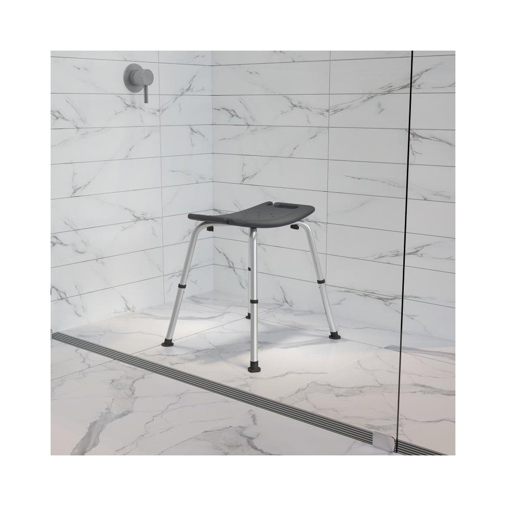 Flash Furniture HERCULES Gray Bath & Shower Chair DC-HY3410L-GRY-GG