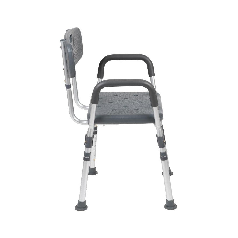 Flash Furniture HERCULES Gray Quick Release Bath Chair DC-HY3523L-GRY-GG