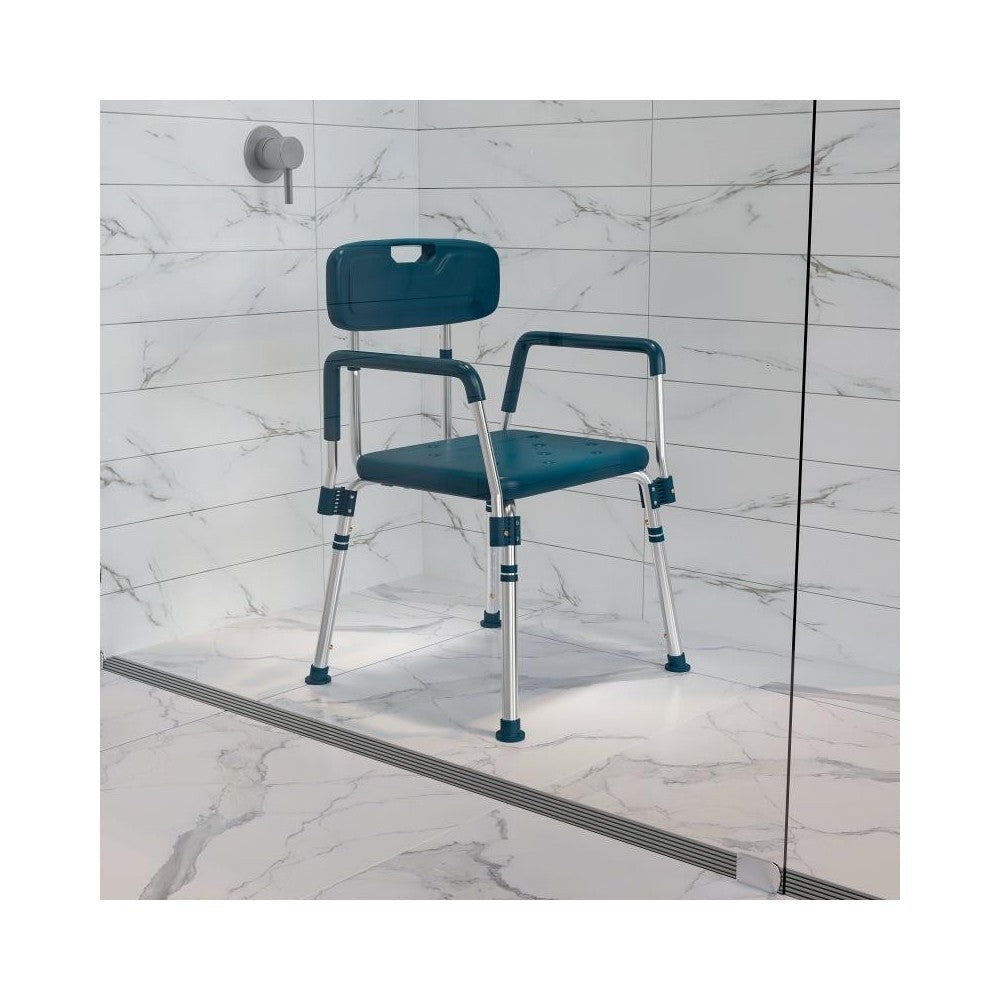 Flash Furniture HERCULES Navy Quick Release Bath Chair DC-HY3523L-NV-GG