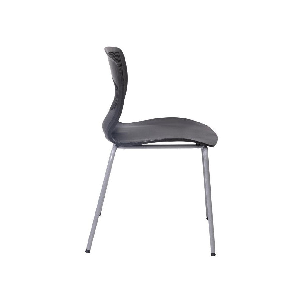 Flash Furniture HERCULES Series Black Plastic Stacking Chair RUT-NC618-BK-GG