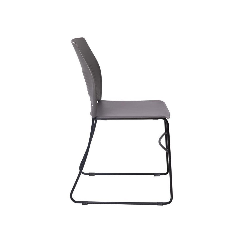 Flash Furniture HERCULES Series Gray Sled Base Stack Chair RUT-NC499A-GY-GG