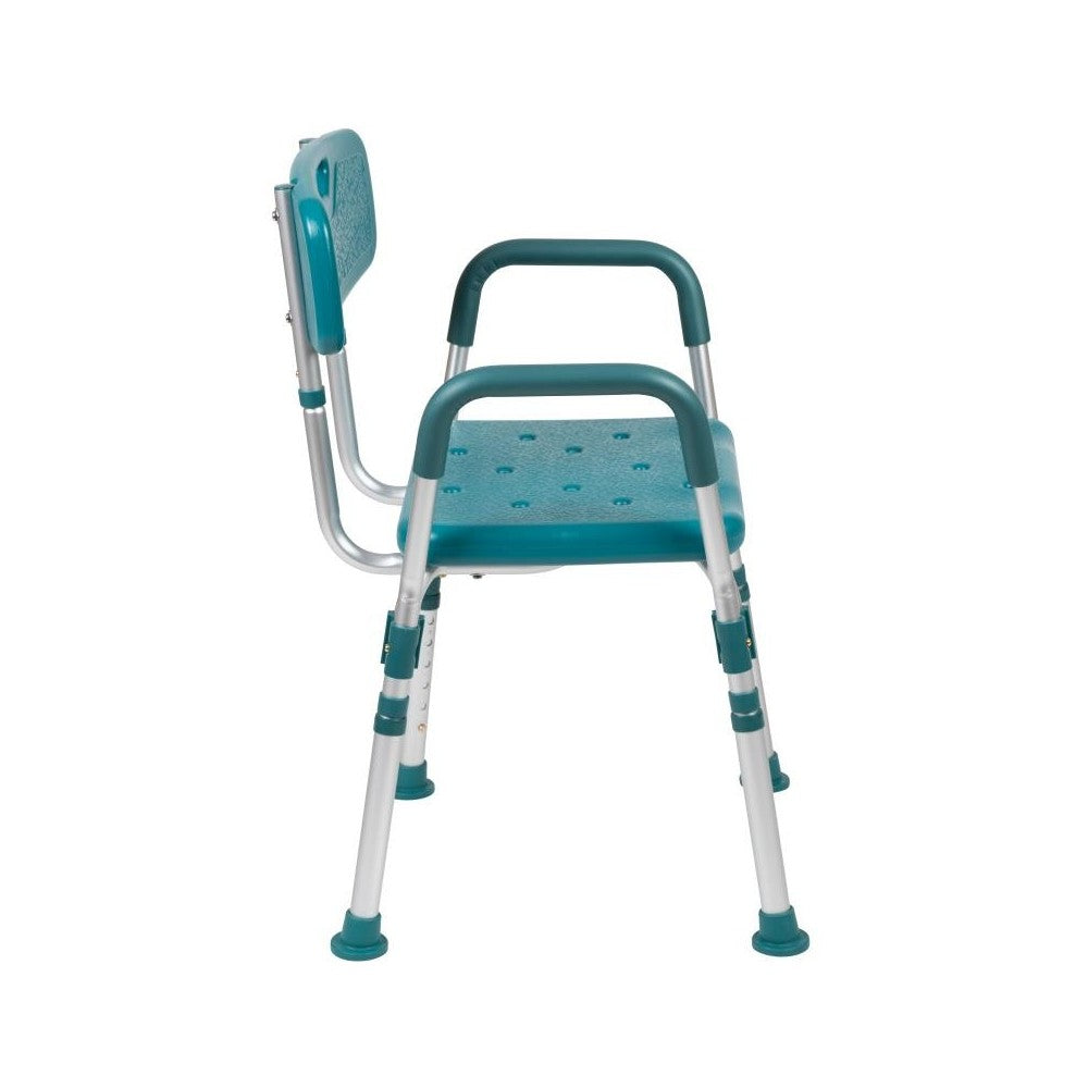 Flash Furniture HERCULES Teal Quick Release Bath Chair DC-HY3523L-TL-GG