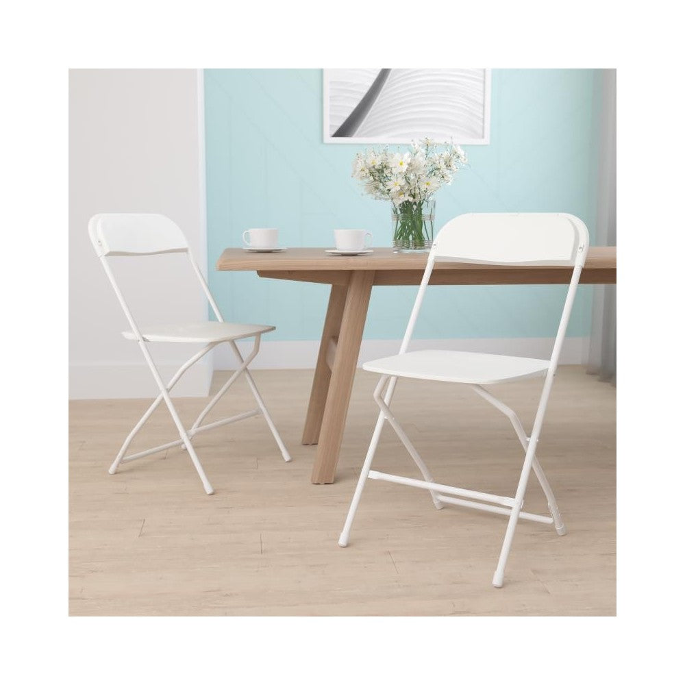 Flash Furniture HERCULES White Plastic Folding Chair 2-LE-L-3-WHITE-GG
