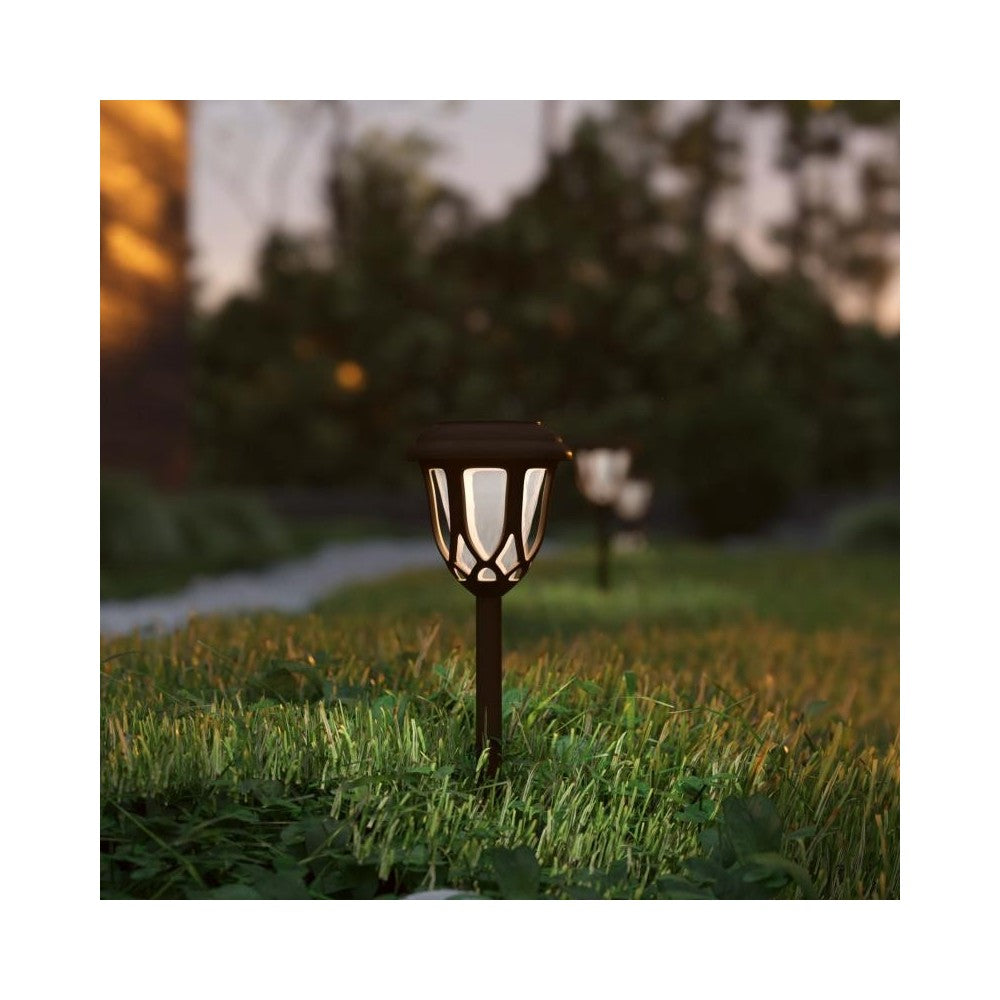 Flash Furniture Hess 8 Pack Brown LED Solar Lights DN-SL114-8-BR-GG