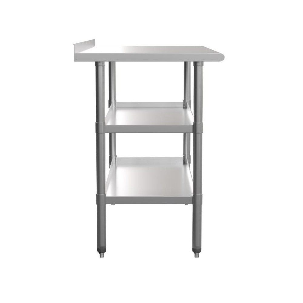 Flash Furniture Hogan Stainless Table 2 Shelf Table NH-WT-GU-2448BSP-GG