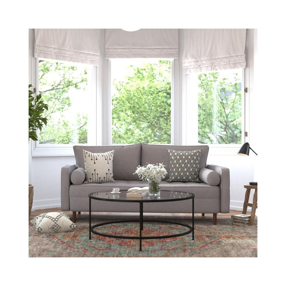 Flash Furniture Hudson Slate Gray Upholstered Sofa IS-PS100-GY-GG