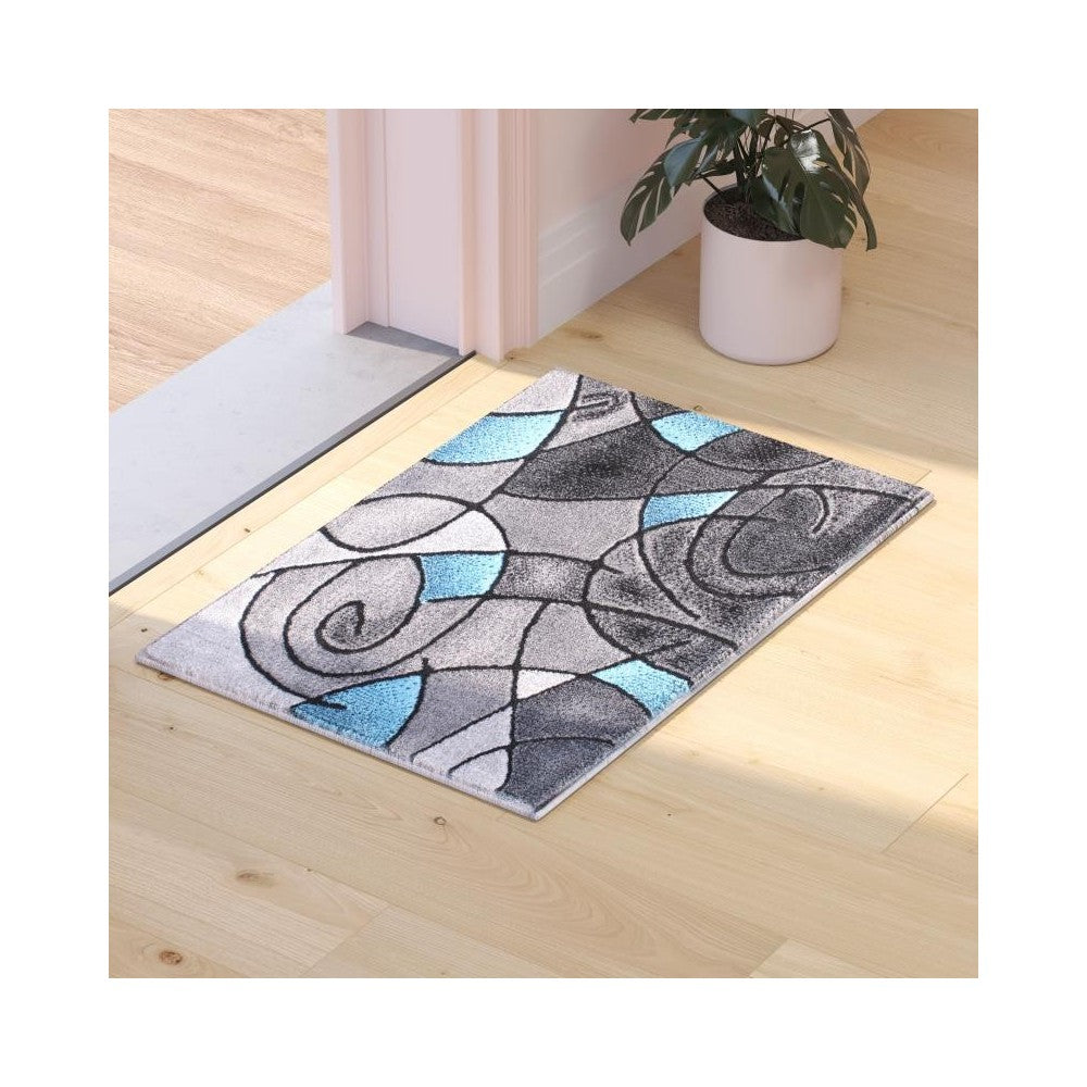 Flash Furniture Jubilee Collection Blue 2' x 3' Accent Rug ACD-RGTRZ860-23-BL-GG