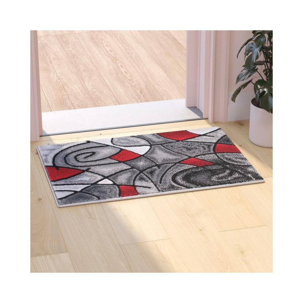 Flash Furniture Jubilee Collection Red 2' x 3' Accent Rug ACD-RGTRZ860-23-RD-GG