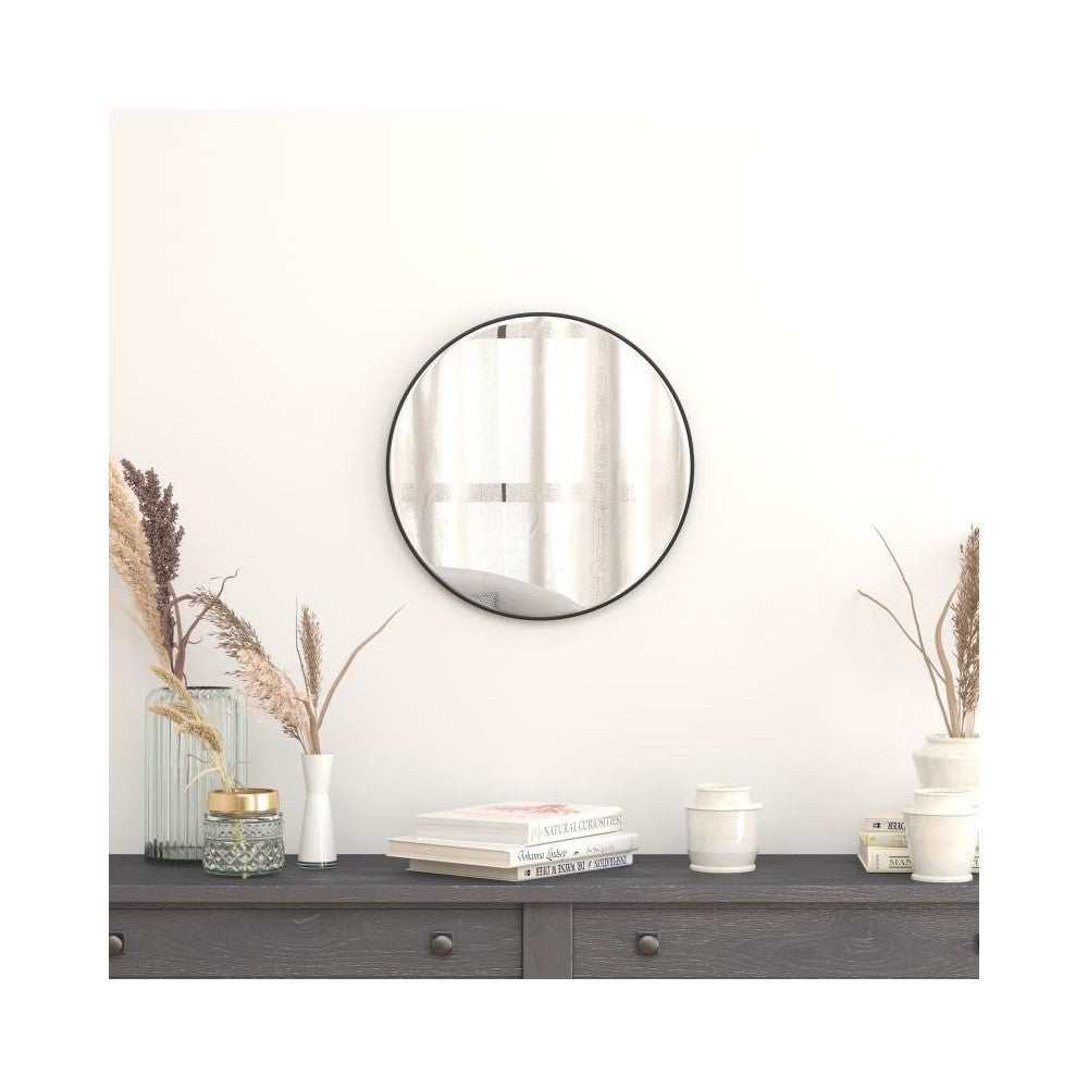 Flash Furniture Julianne Black 20" Round Wall Mirror RH-M003-RD50MB-BK-GG