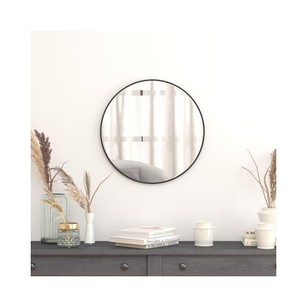 Flash Furniture Julianne Black 24" Round Wall Mirror RH-M003-RD60MB-BK-GG