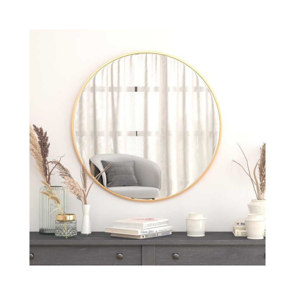 Flash Furniture Julianne Gold 36" Round Wall Mirror RH-M003-RD91BB-GD-GG