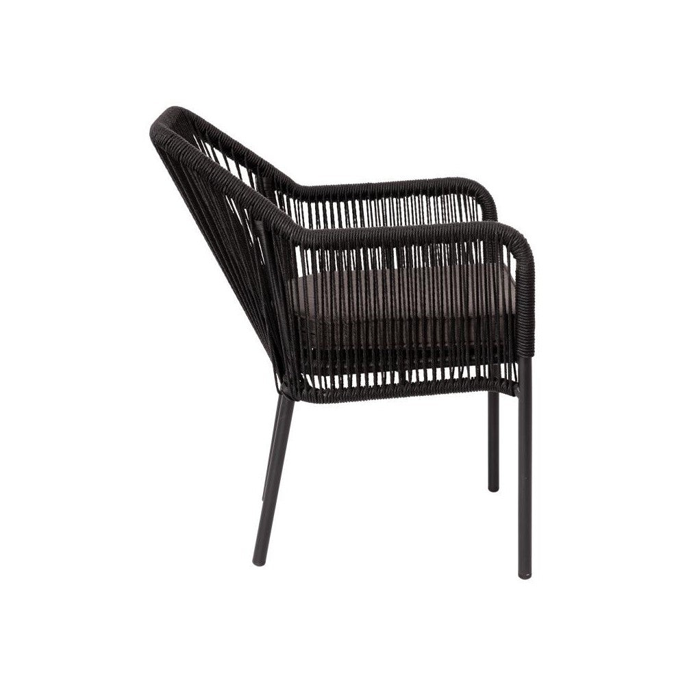 Flash Furniture Kallie Set of 2 Black Patio Chair SDA-AD892006-BK-2-GG