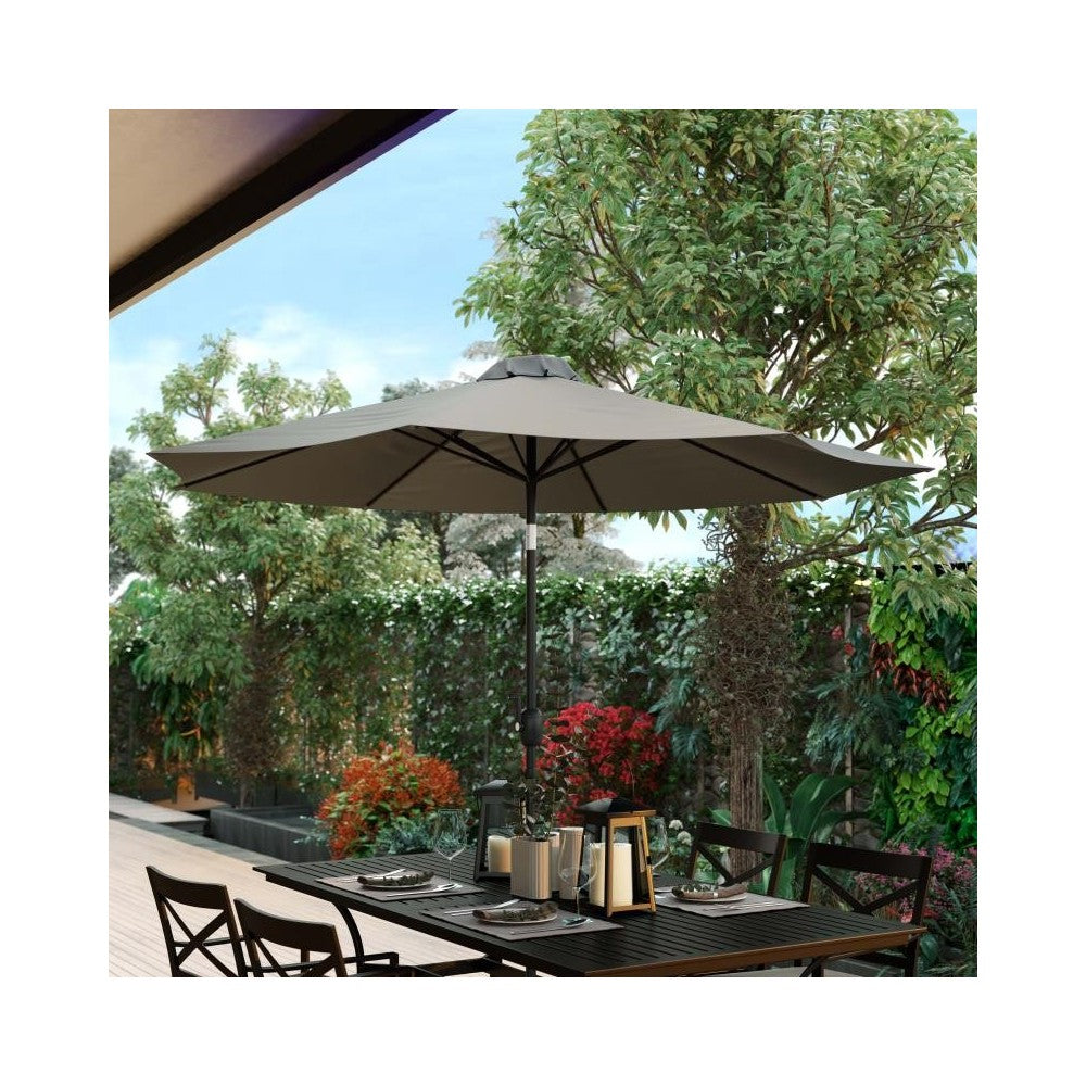 Flash Furniture Kona Gray 9 FT Round Patio Umbrella GM-402003-GY-GG
