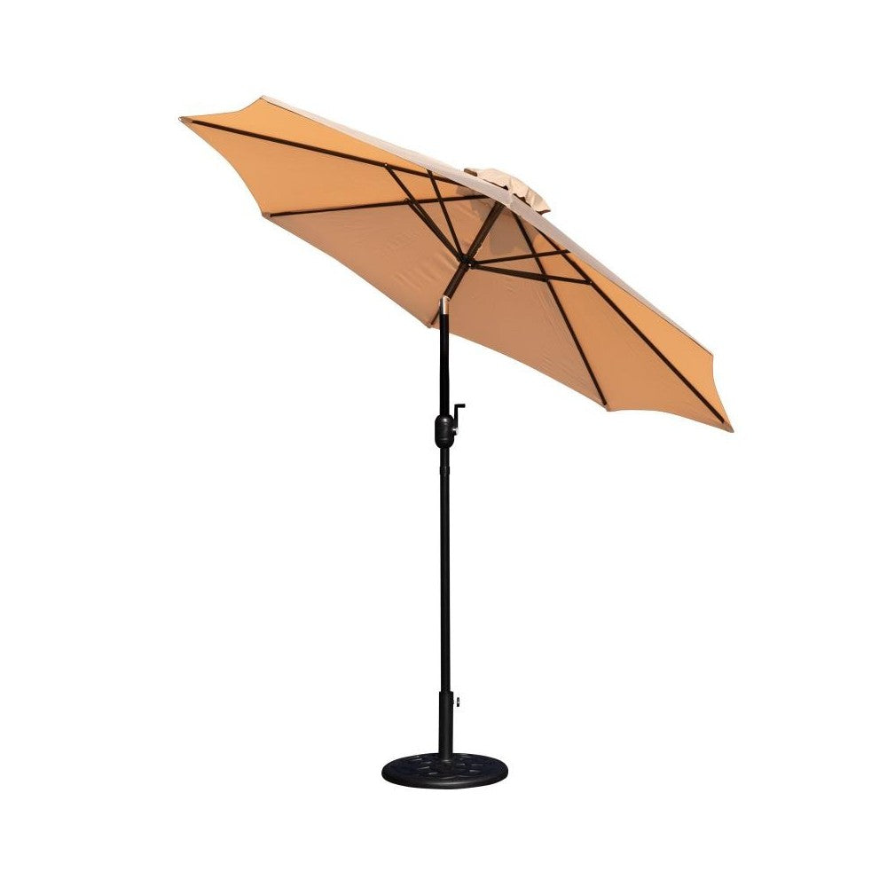 Flash Furniture Kona Tan Umbrella & Black Base Set GM-402003-UB19B-TAN-GG