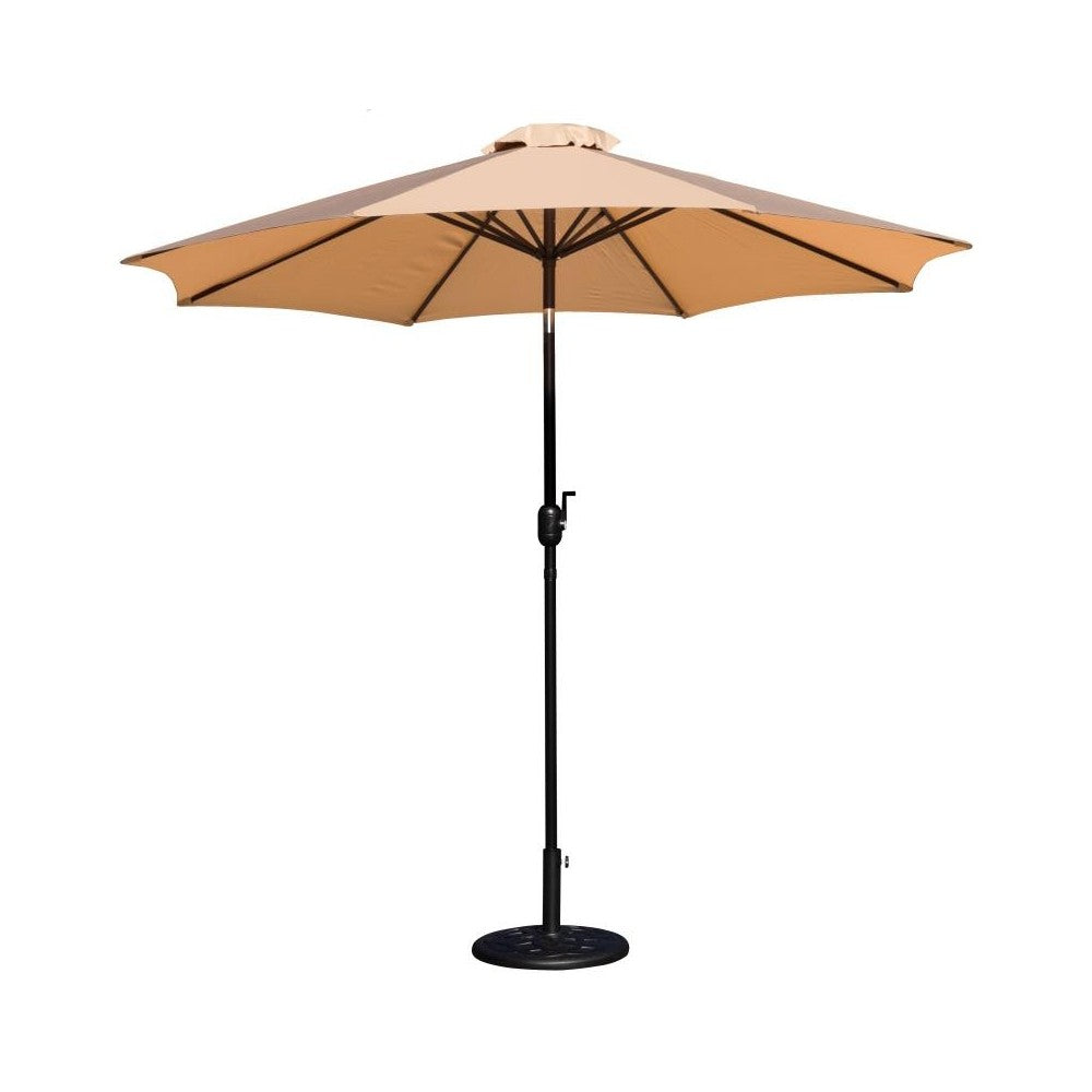 Flash Furniture Kona Tan Umbrella & Black Base Set GM-402003-UB19B-TAN-GG
