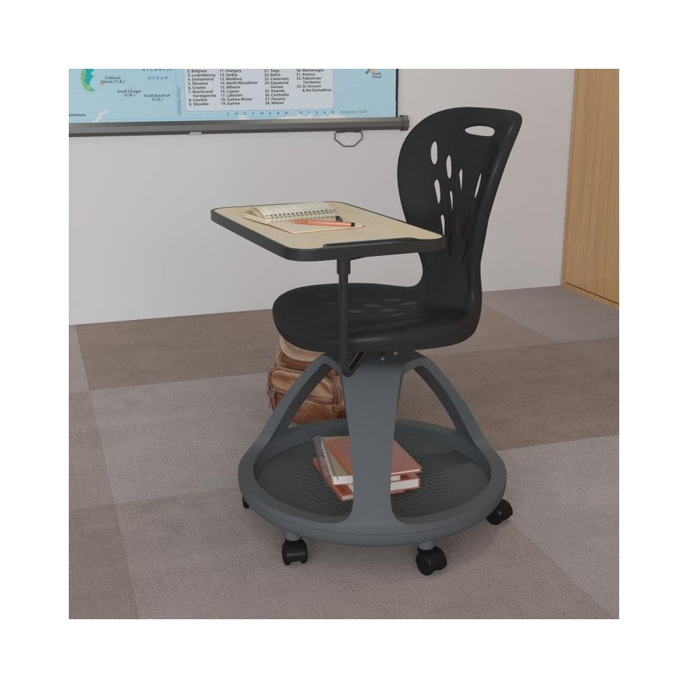Flash Furniture Laikyn Mobile Desk Chair - Black YU-YCX-019-BK-GG