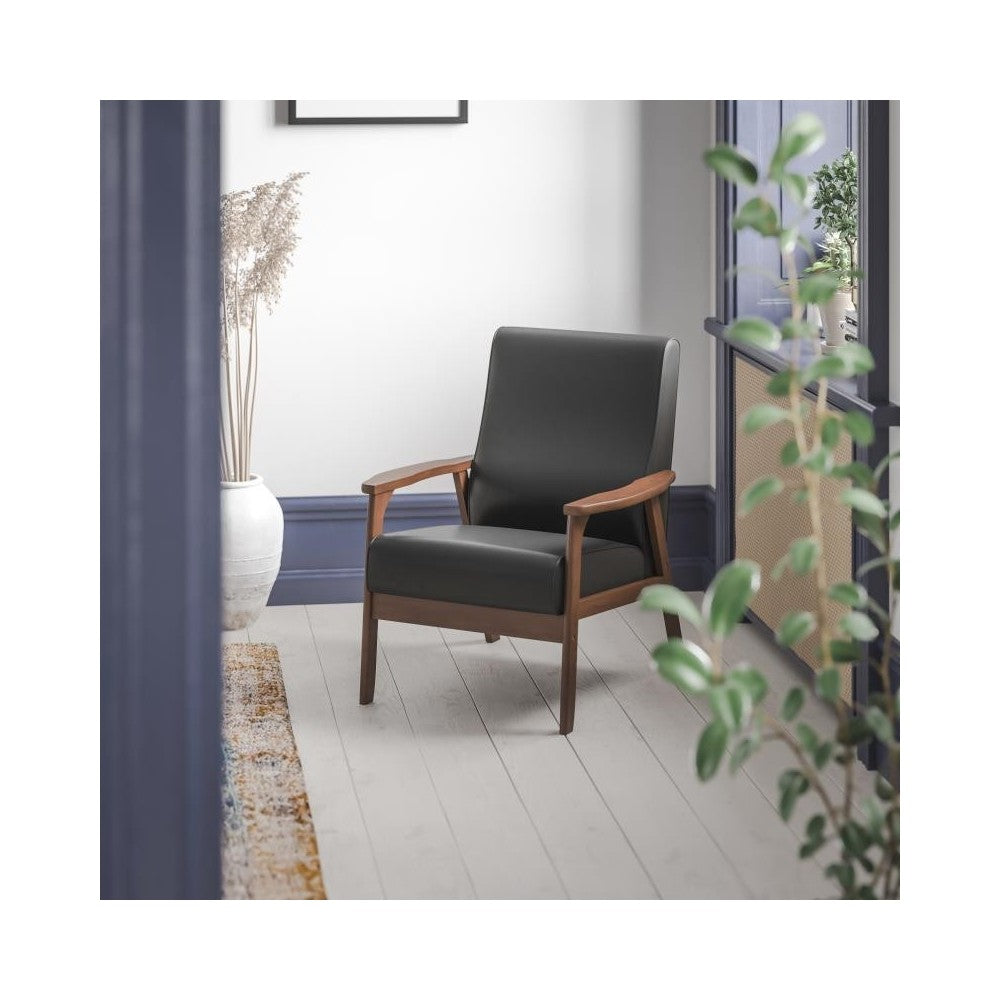 Flash Furniture Langston Black LeatherSoft Arm Chair IS-IT673317-BK-GG