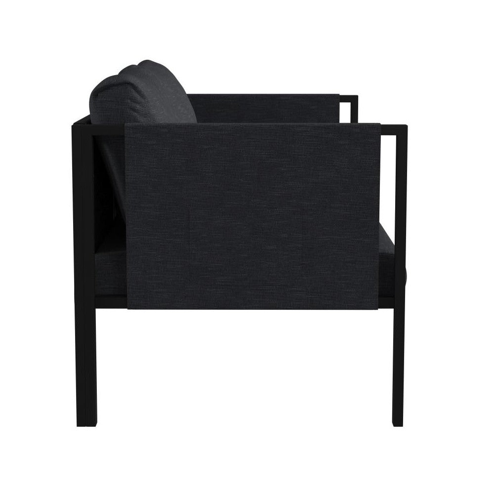 Flash Furniture Lea Black Loveseat with Cushions GM-201108-2S-CH-GG