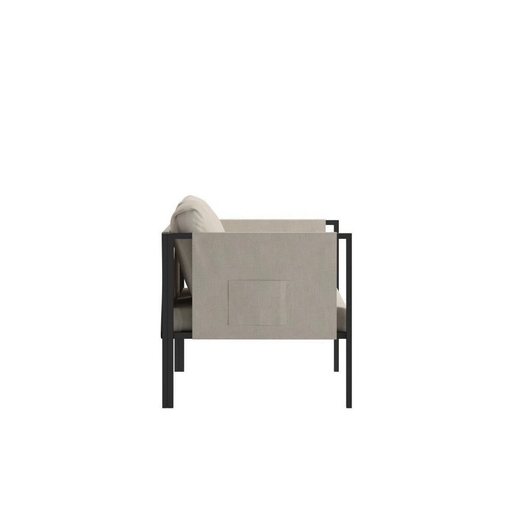 Flash Furniture Lea Black Loveseat with Cushions GM-201108-2S-GY-GG