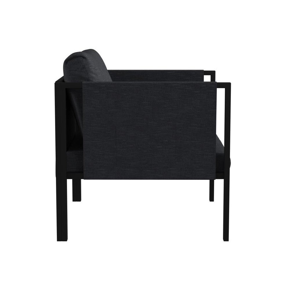 Flash Furniture Lea Black Patio Chair and Cushions GM-201108-1S-CH-GG