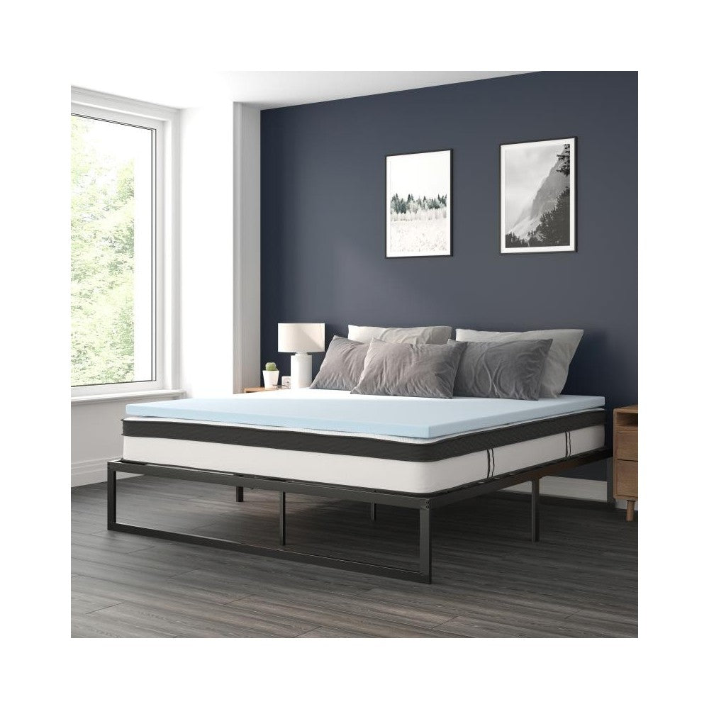 Flash Furniture Leo Mattress, Frame & Topper Set XU-BD10-10PSM3M35-K-GG