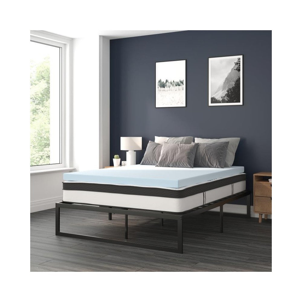 Flash Furniture Leo Mattress, Frame & Topper Set XU-BD10-10PSM3M35-Q-GG