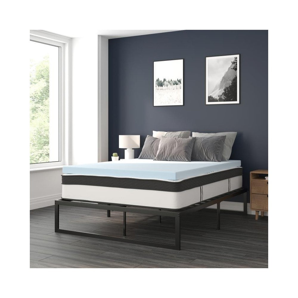 Flash Furniture Leo Mattress, Frame & Topper Set XU-BD10-12PSM3M35-Q-GG