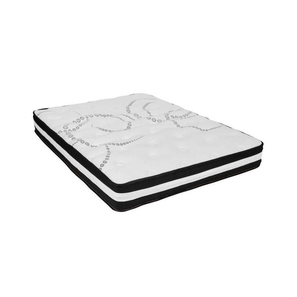 Flash Furniture Louis Full Bed Frame & Mattress Set XU-BD10001-10PSM-F-GG