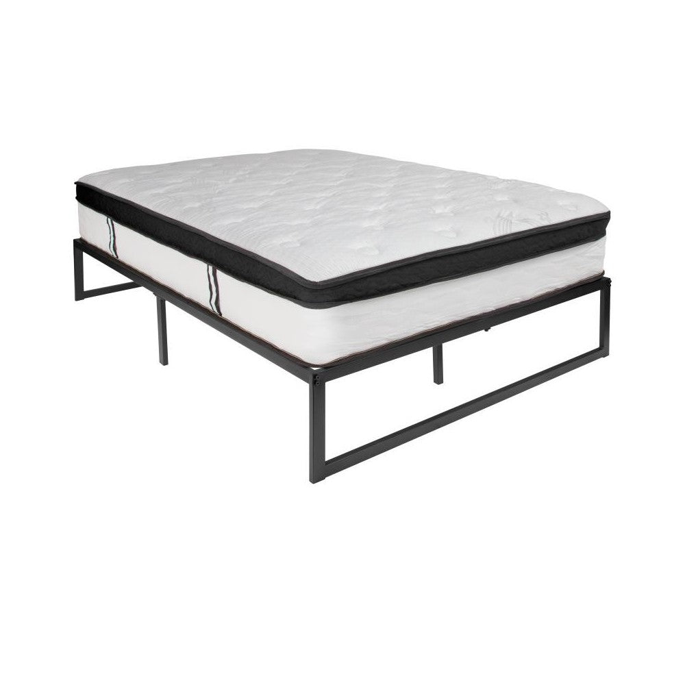 Flash Furniture Louis Full Bed Frame & Mattress Set XU-BD10001-12MFM-F-GG