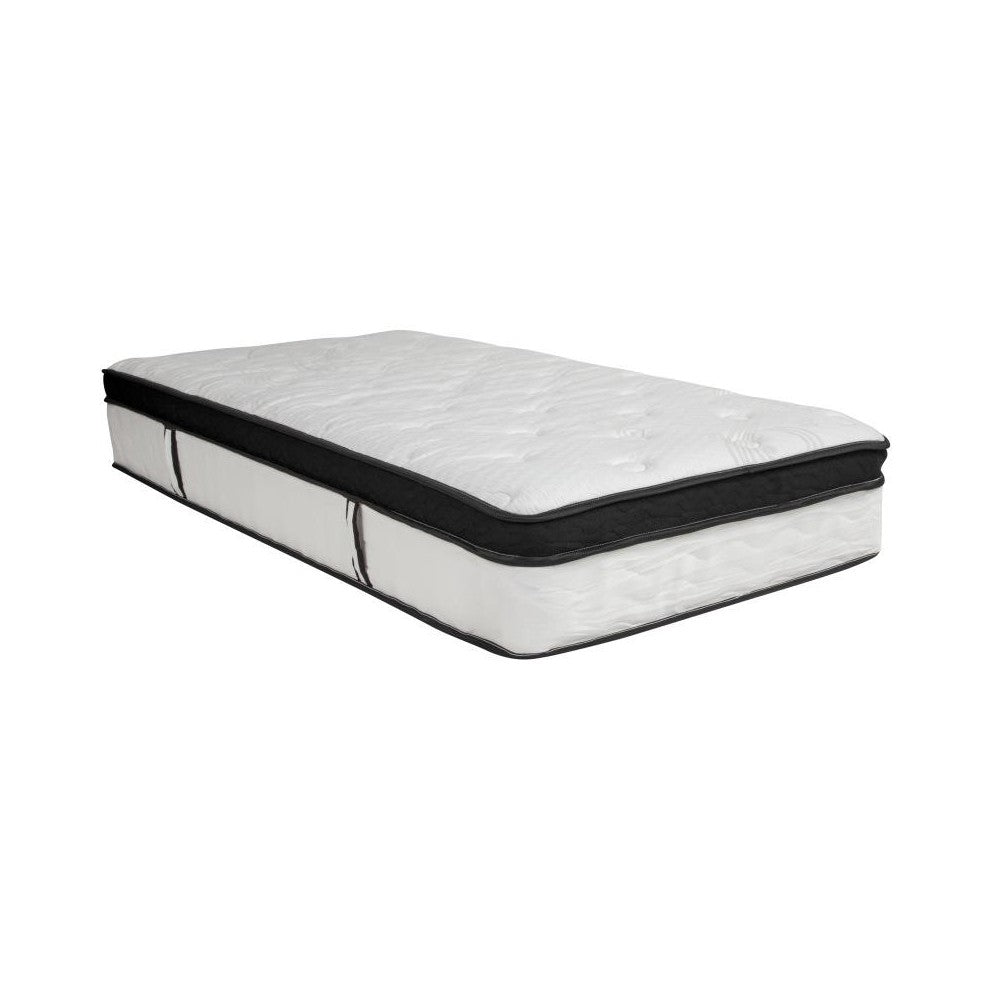 Flash Furniture Louis Twin Bed Frame & Mattress Set XU-BD10001-12MFM-T-GG