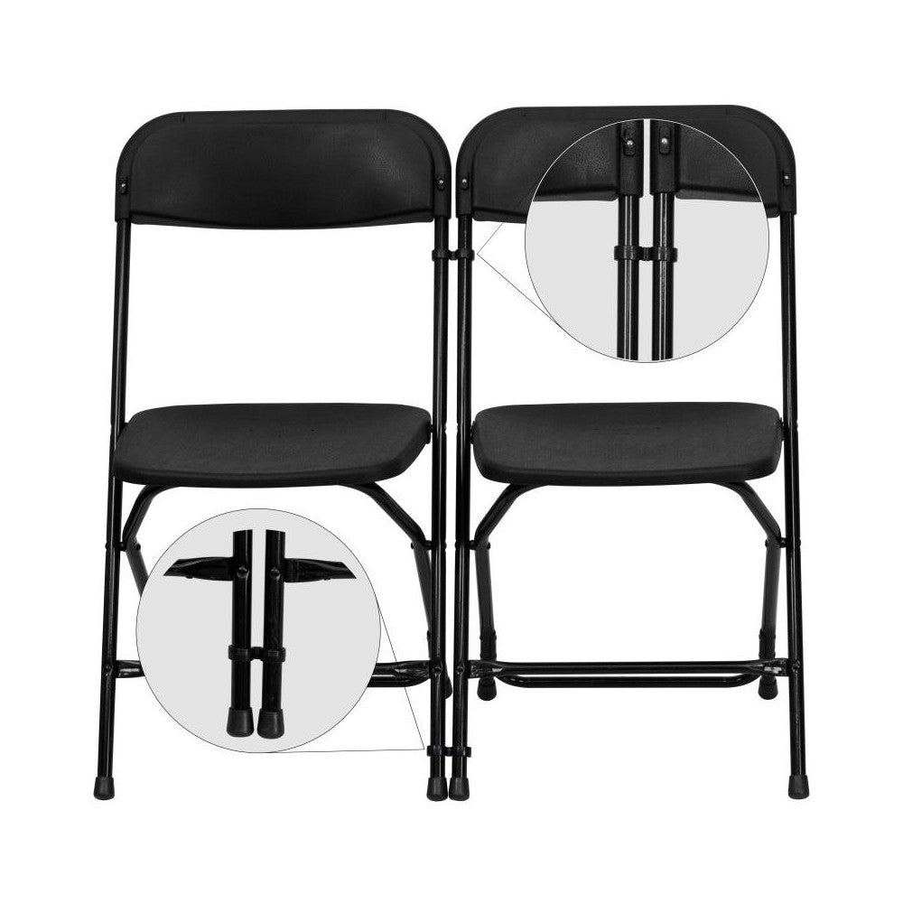 Flash Furniture Lowe Black Plastic Gang Clips LE-3-BK-GANG-GG