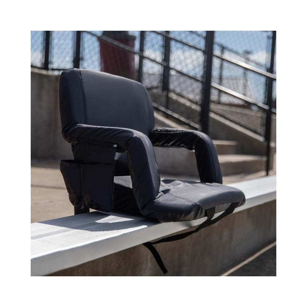 Flash Furniture Malta Black Reclining Stadium Chair FV-FA090-BK-GG