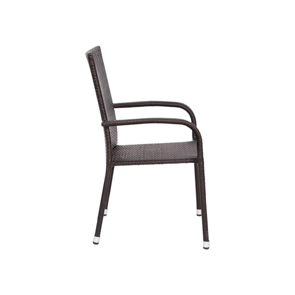 Flash Furniture Maxim 2PK Espresso Patio ArmChair 2-TW-3WBE073-ESP-GG
