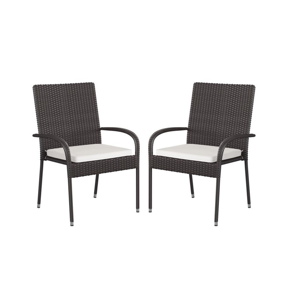 Flash Furniture Maxim 2PK Espresso Patio Chair 2-TW-3WBE073-CU01CR-ESP-GG