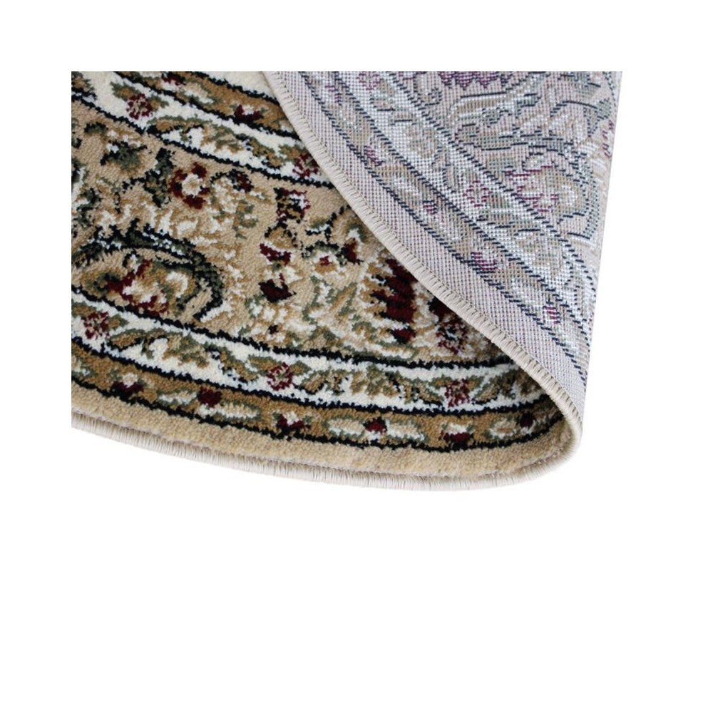 Flash Furniture Mersin Collection Ivory 5x5 Persian Area Rug NR-RG281-55-IV-GG