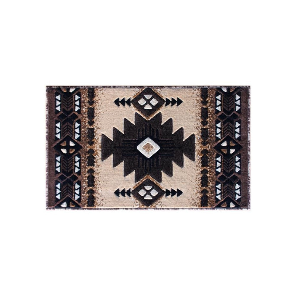 Flash Furniture Mohave Collection 2x3 Rustic Brown Area Rug ACD-RG611-23-BN-GG