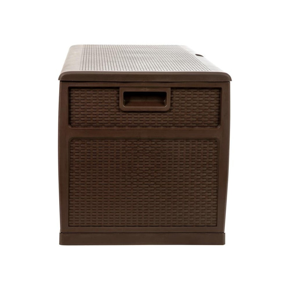 Flash Furniture Nobu Brown 120 Gal Plastic Deck Box QT-KTL-4023BRN-GG