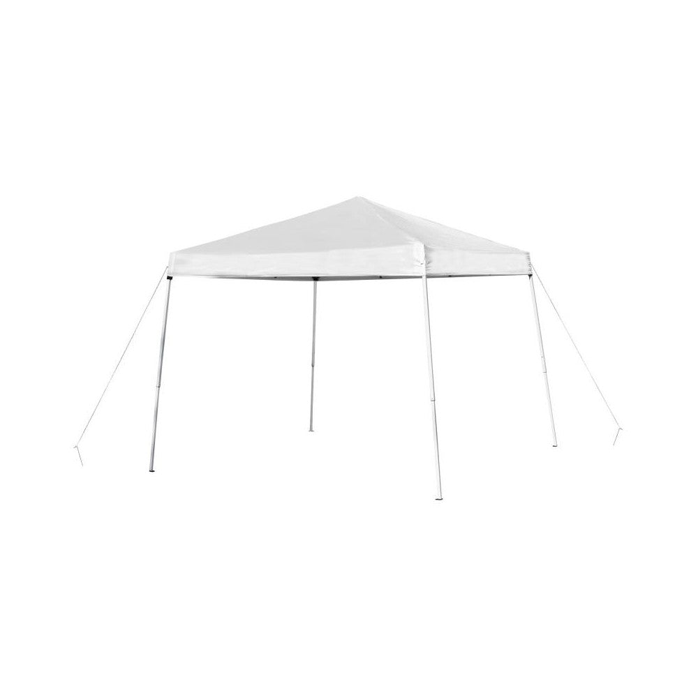 Flash Furniture Otis White Canopy & Folding Table JJ-GZ88183Z-WH-GG