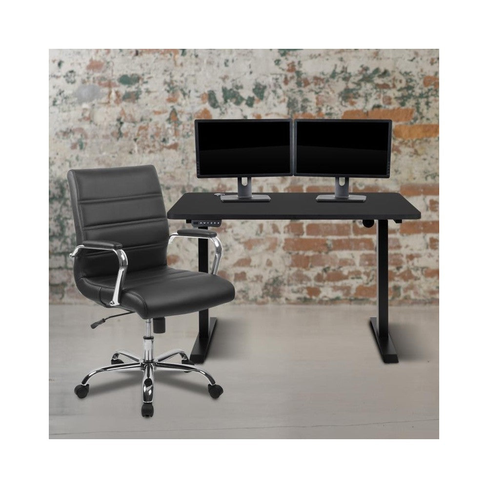 Flash Furniture Park Black Standing Desk & Chair BLN-20462286-BK-GG