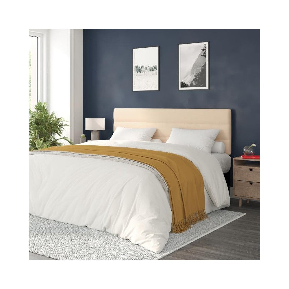 Flash Furniture Paxton Cream Tufted King Headboard TW-3WLHB21-W-K-GG