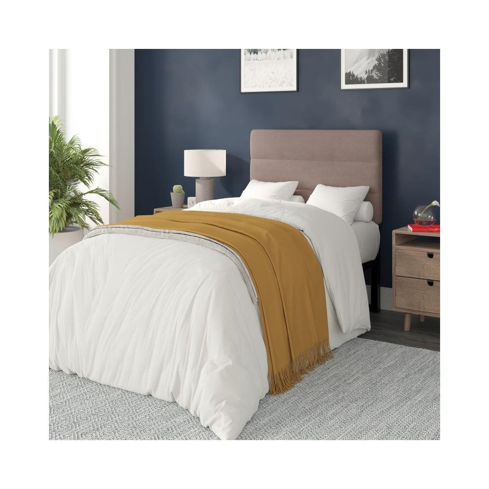 Flash Furniture Paxton Taupe Tufted Twin Headboard TW-3WLHB21-TAN-T-GG