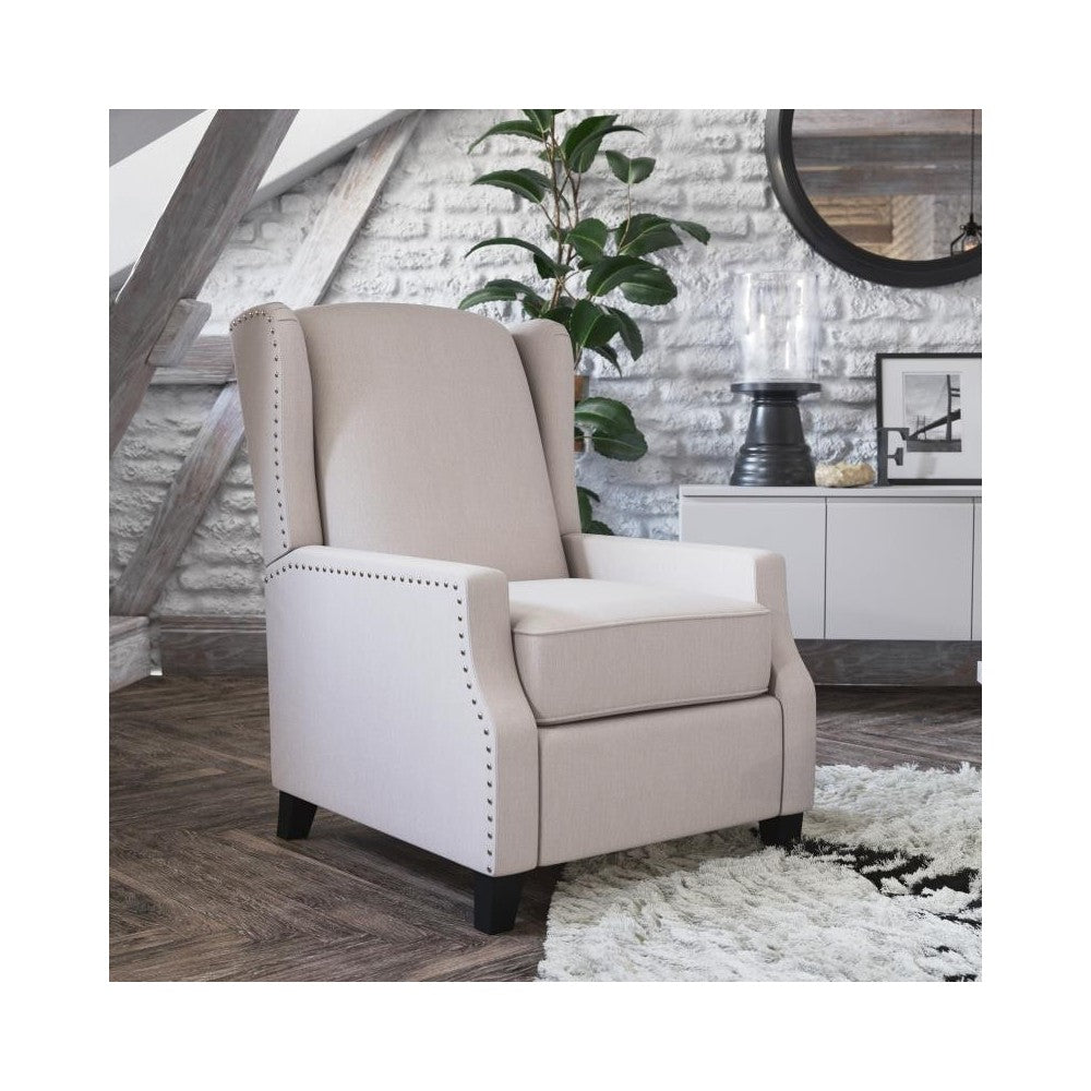 Flash Furniture Prescott Cream Push Back Recliner Chair BO-BS7002-1-CREAM-GG