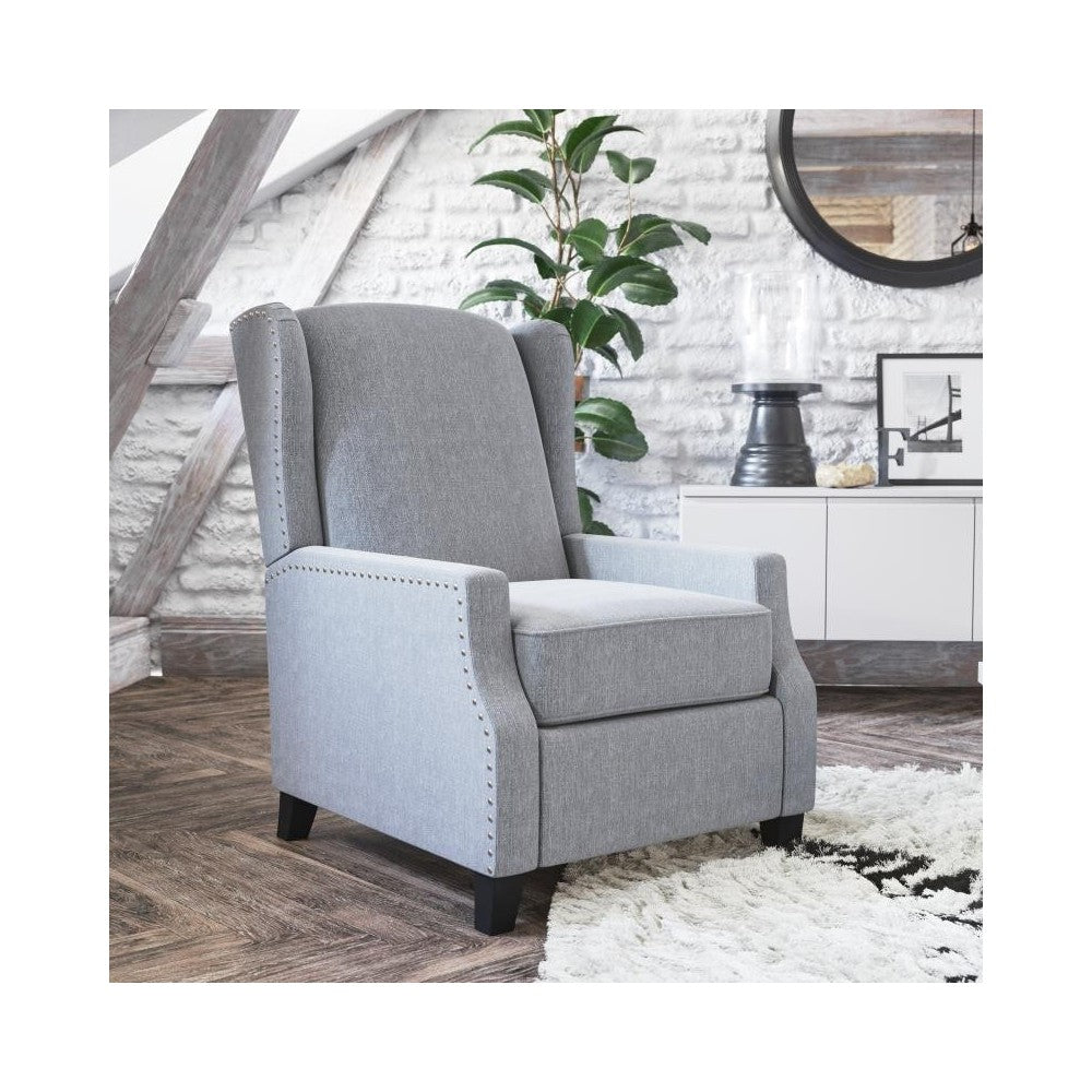 Flash Furniture Prescott Gray Push Back Recliner Chair BO-BS7002-1-GY-GG