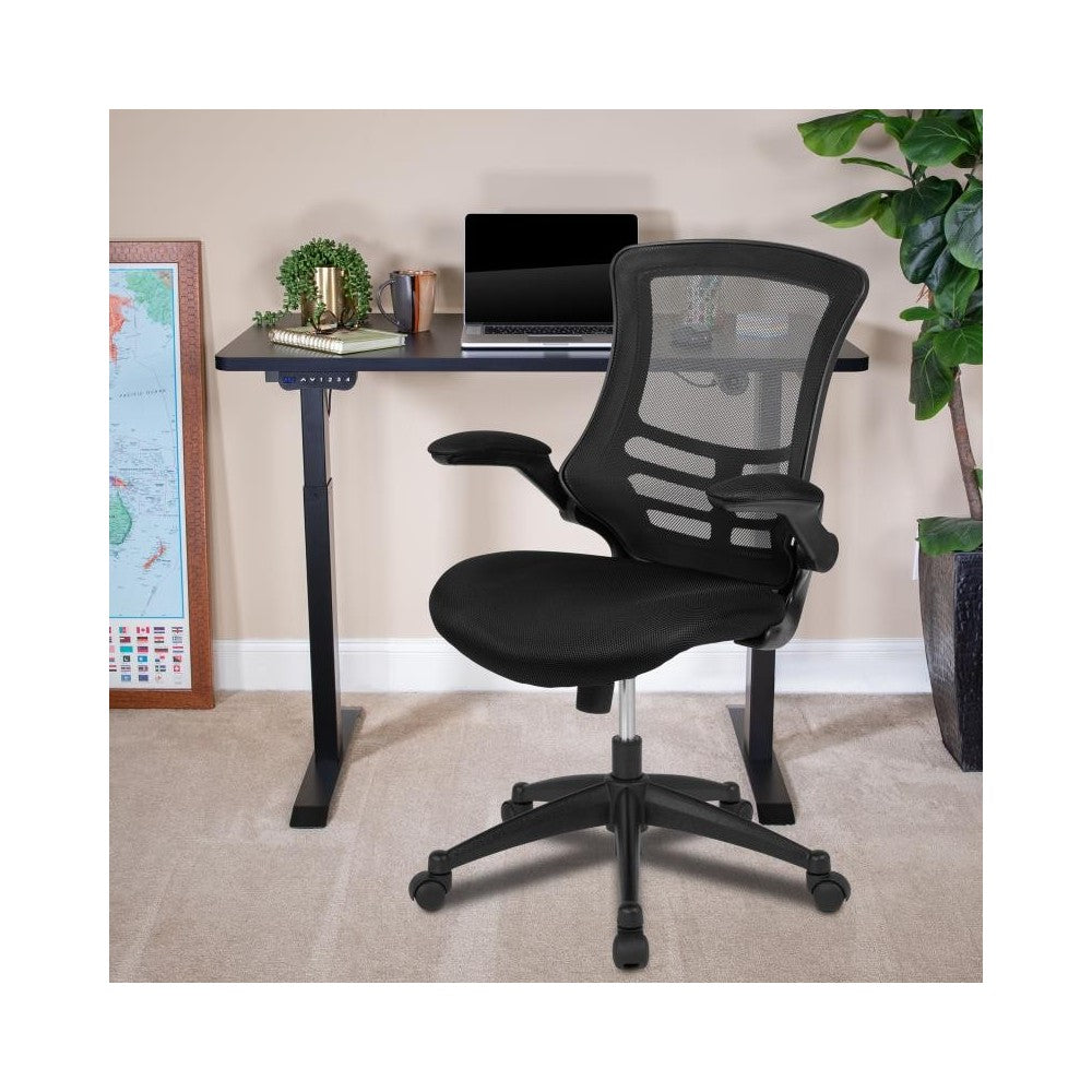 Flash Furniture Regent Manor Black Electric Desk & Chair BN-BLX5STD-BK-GG