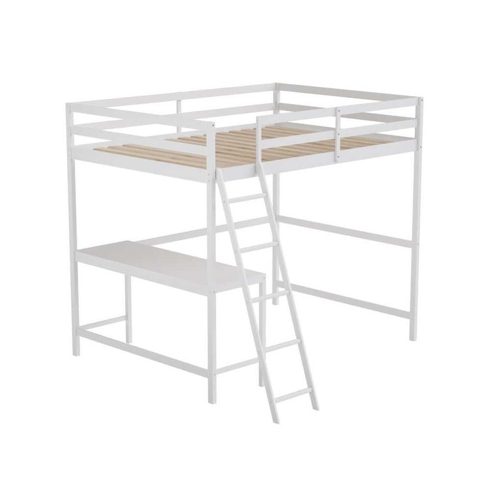 Flash Furniture Riley White Full Loft Bed Frame MH-LBD5-WH-F-GG