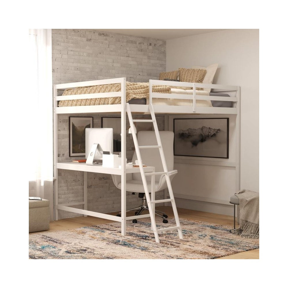 Flash Furniture Riley White Full Loft Bed Frame MH-LBD5-WH-F-GG