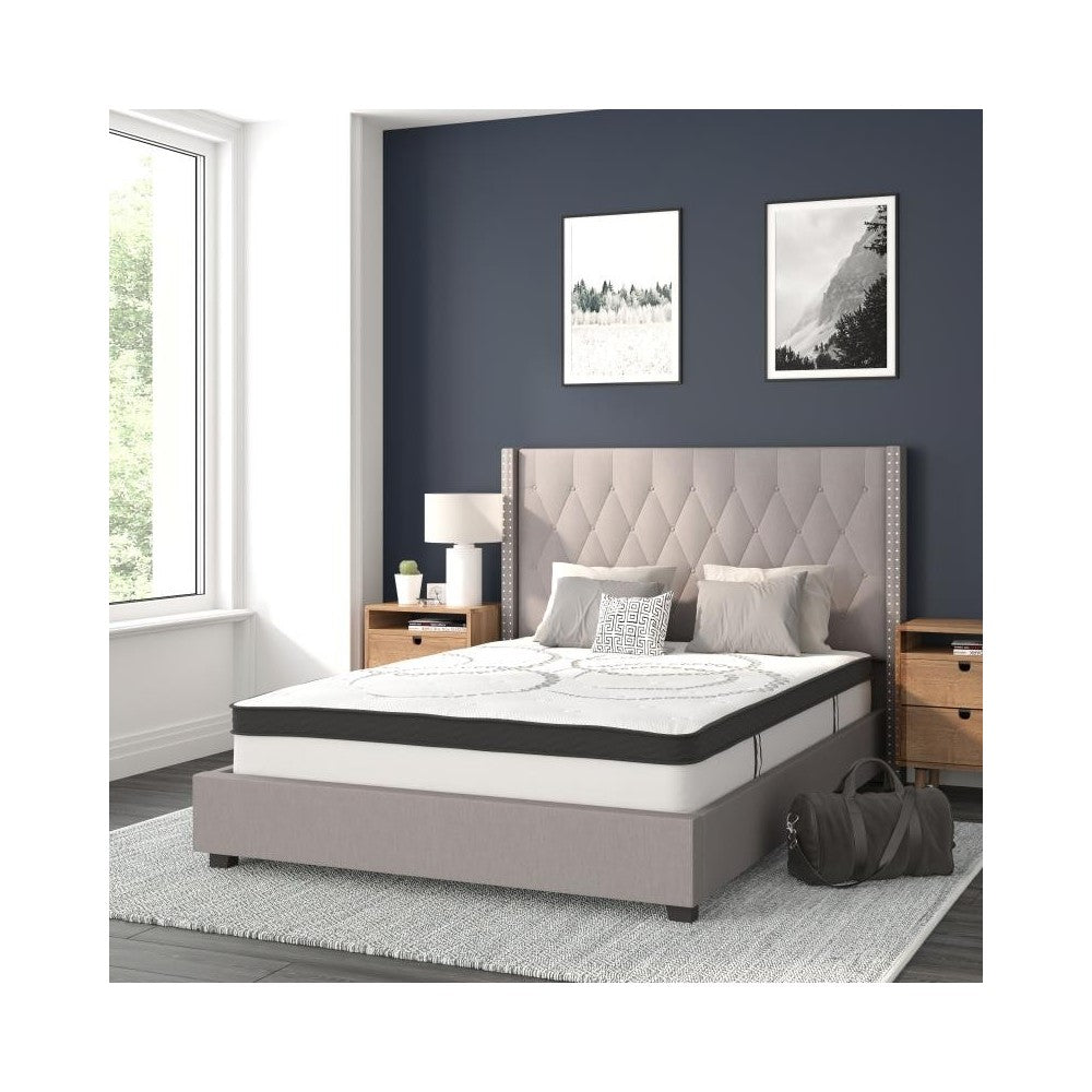 Flash Furniture Riverdale Full Platform Bed Set-Gray HG-BM10-42-GG