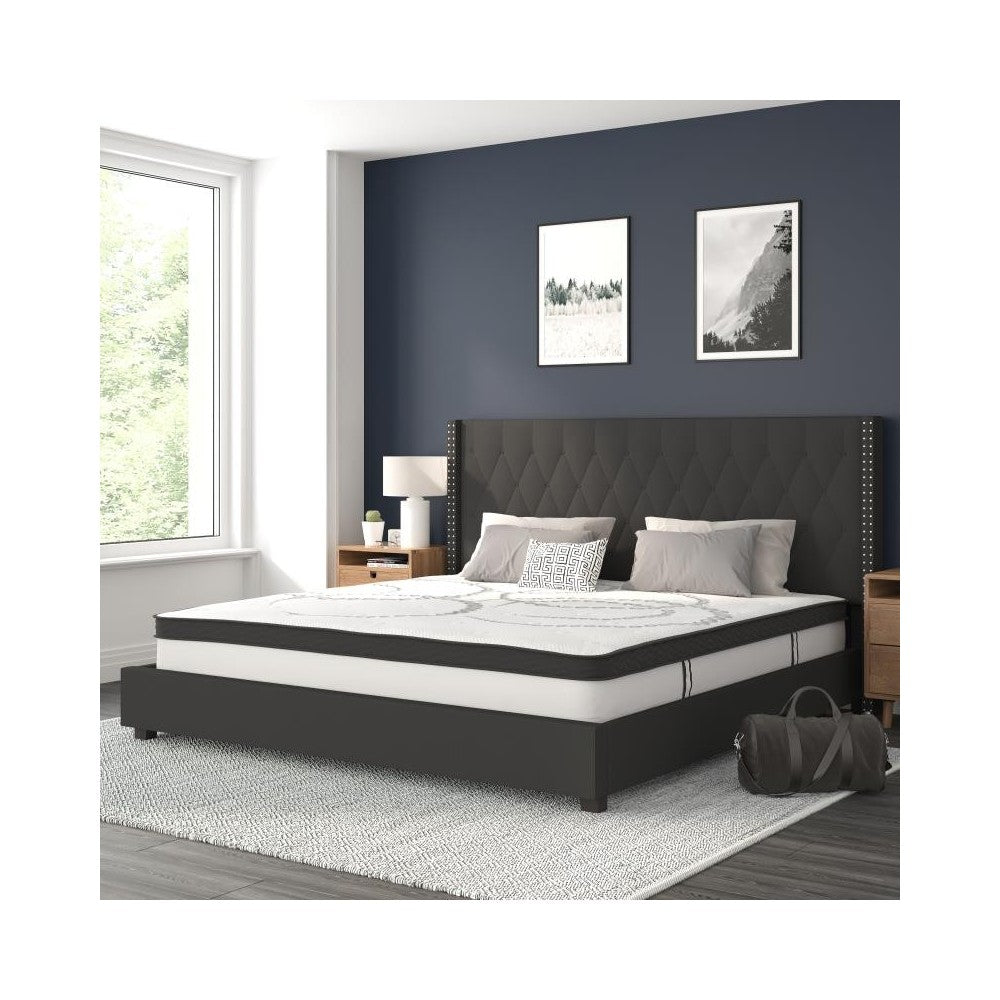 Flash Furniture Riverdale King Platform Bed Set-Black HG-BM10-40-GG