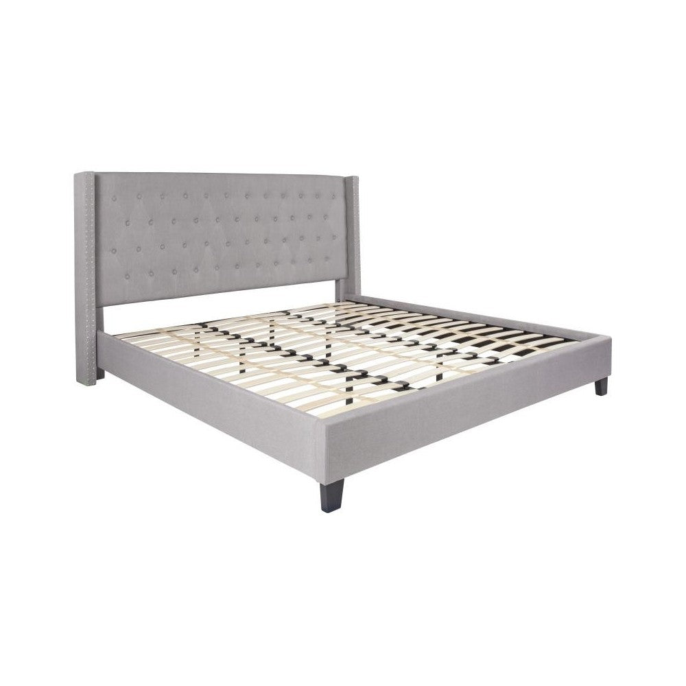 Flash Furniture Riverdale King Platform Bed Set-Gray HG-BM10-44-GG