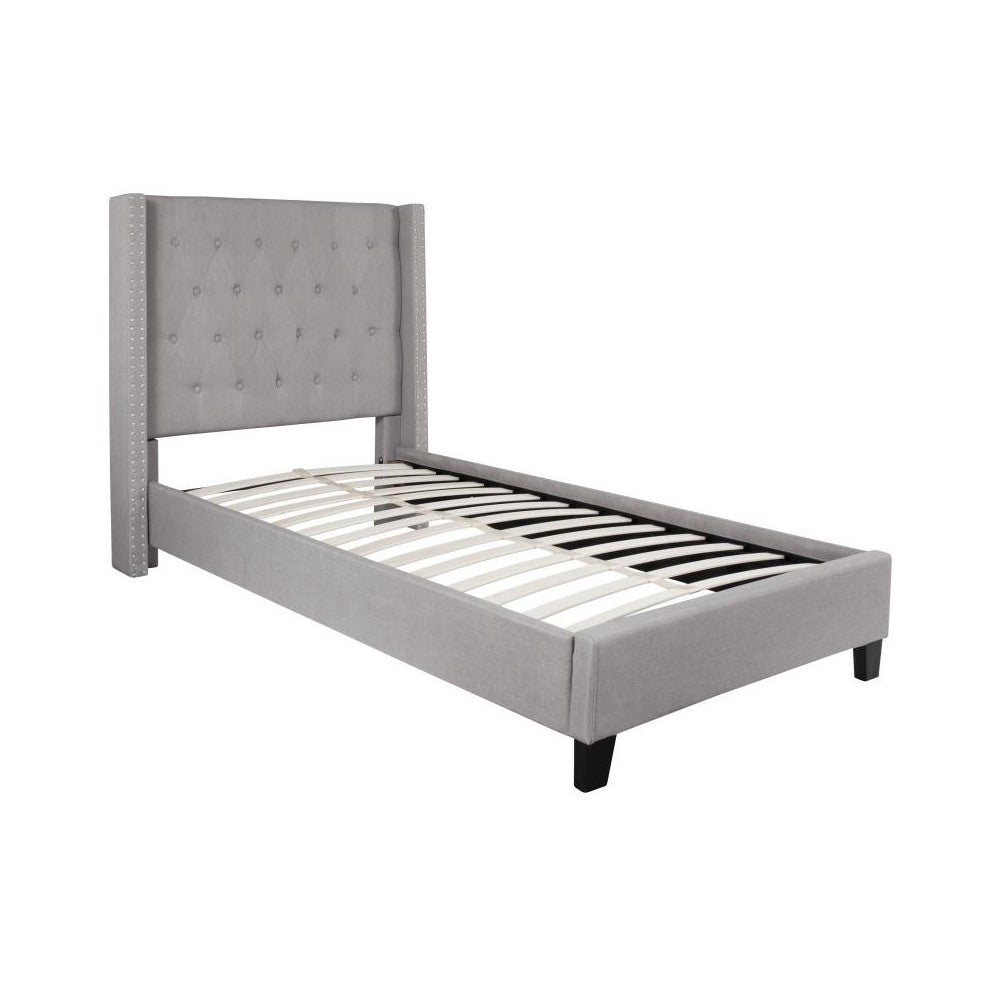 Flash Furniture Riverdale Twin Platform Bed Set-Gray HG-BM10-41-GG